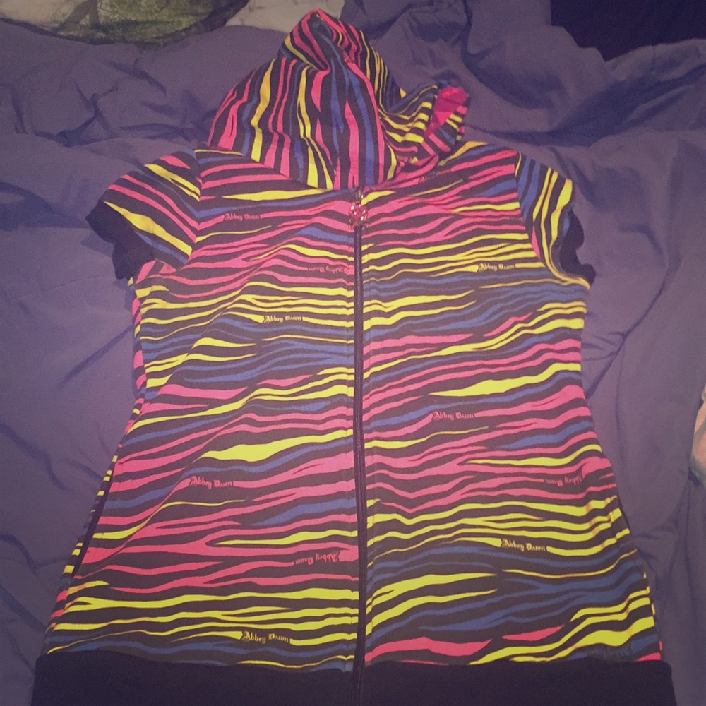 rare rainbow zebra abbey dawn hoodie